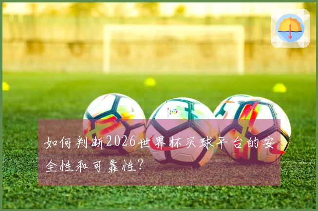 如何判断2026世界杯买球平台的安全性和可靠性？